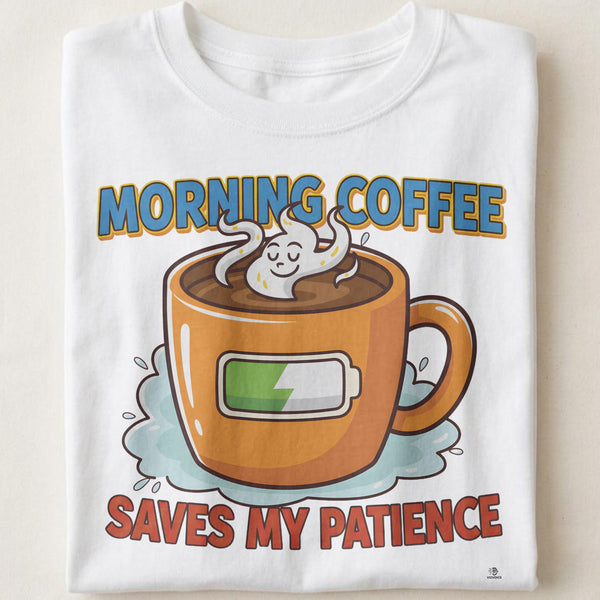 MORNING COFFEE SAVES MY PATIENCE | Funny Teacher T-Shirt