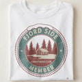 FJORD SIDE CHRISTMAS CLUB MEMBER | Cozy Scandinavian T-Shirt - close up