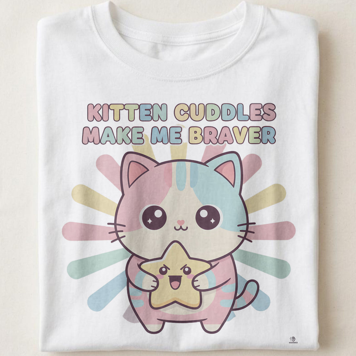 KITTEN CUDDLES MAKE ME BRAVER | Cozy Kitten T-Shirt