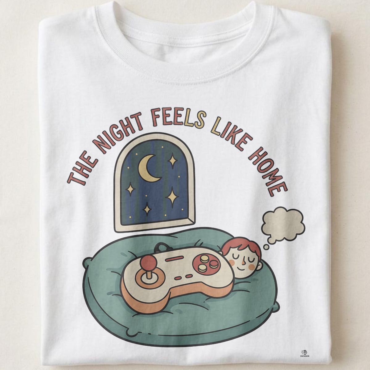 THE NIGHT FEELS LIKE HOME | Cozy Gaming T-Shirt