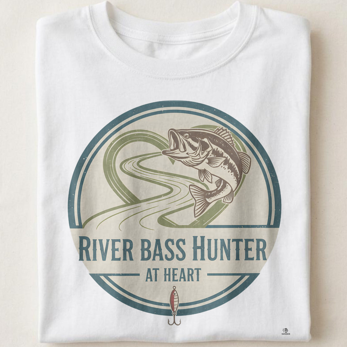 RIVER BASS HUNTER AT HEART | Fun Fishing T-Shirt