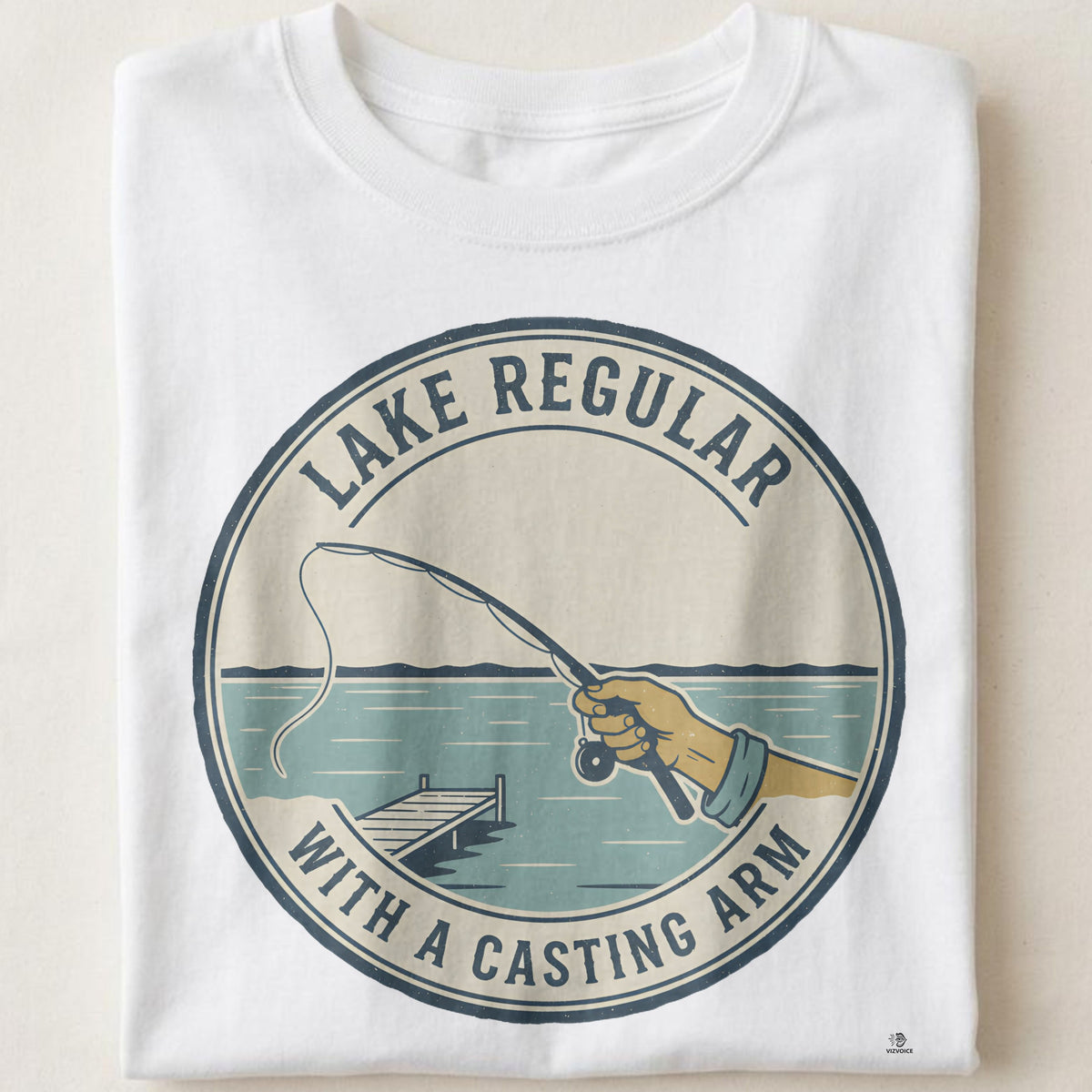 LAKE REGULAR WITH A CASTING ARM | Funny Fishing T-Shirt