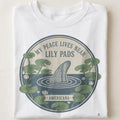 MY PEACE LIVES NEAR LILY PADS | Chill Bass Fishing T-Shirt - close up