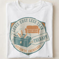 LURES COST LESS THAN THERAPY | Funny Fishing T-Shirt - close up