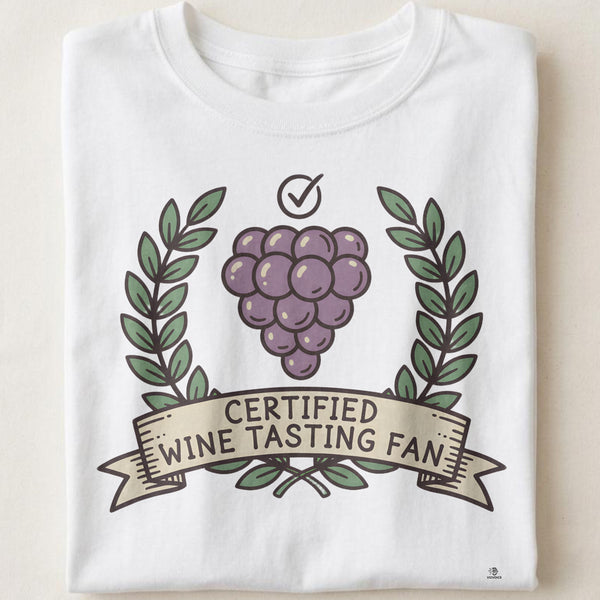 CERTIFIED WINE TASTING FAN | Funny Wine Lover T-Shirt
