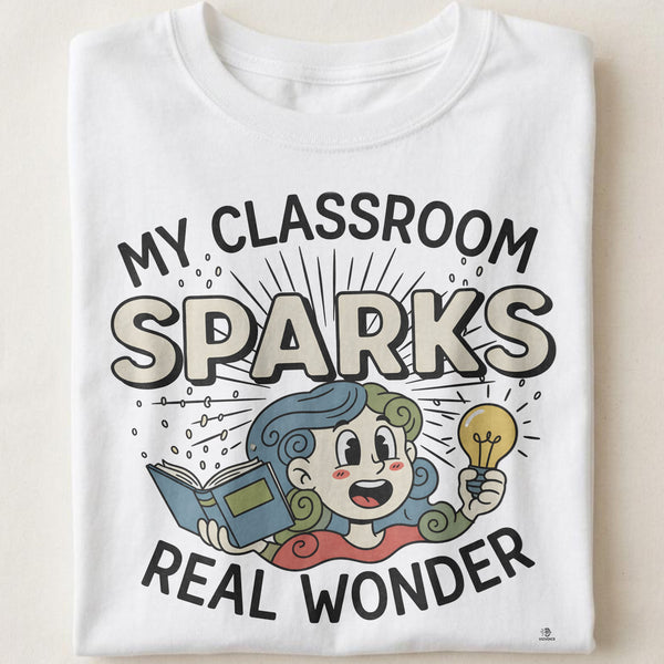 MY CLASSROOM SPARKS REAL WONDER | Inspirational Science Teacher T-Shirt