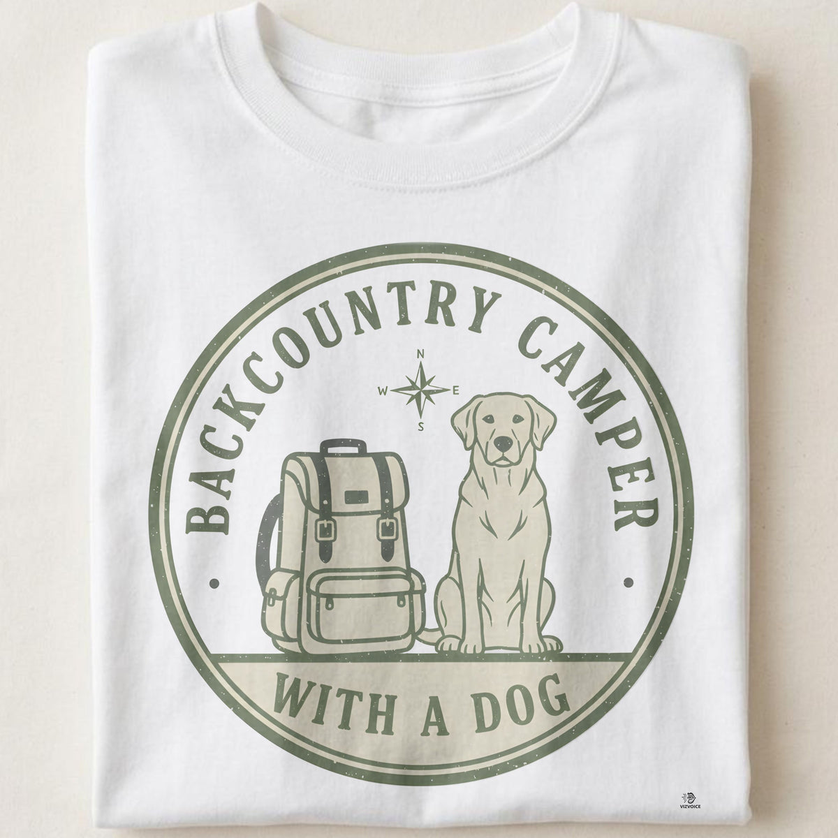 BACKCOUNTRY CAMPER WITH A DOG | Fun Camping Dog Lover T-shirt