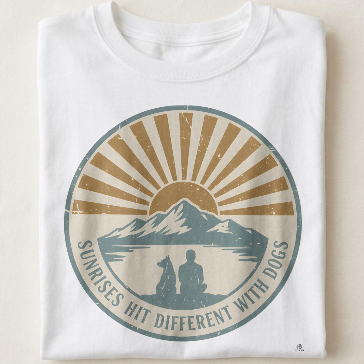 SUNRISES HIT DIFFERENT WITH DOGS | Cozy Camping T-Shirt