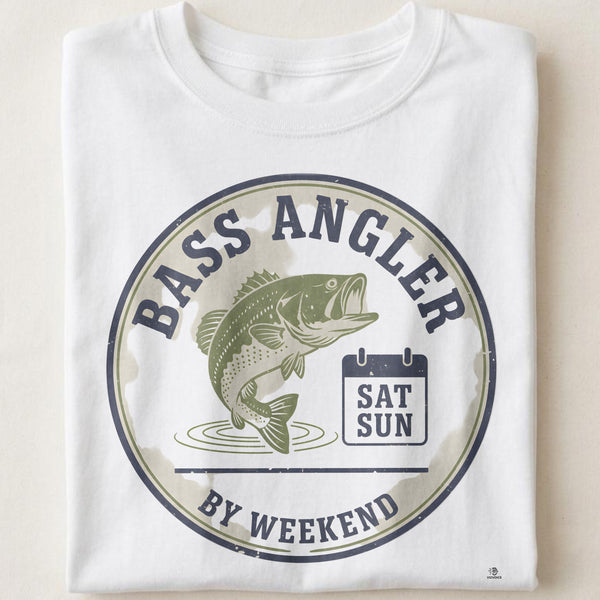 BASS ANGLER BY WEEKEND | Funny Bass Fishing T-Shirt