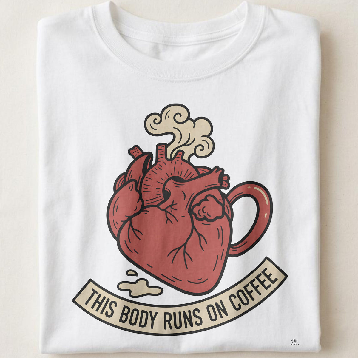 THIS BODY RUNS ON COFFEE | Funny Coffee Lover T-Shirt