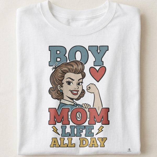 BOY MOM LIFE ALL DAY | Funny Boy Mom T-Shirt