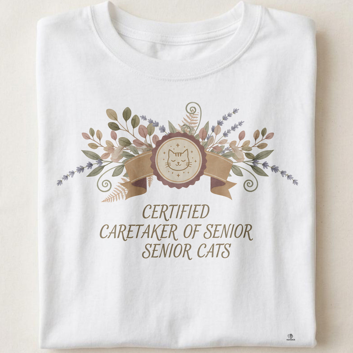 CERTIFIED CARETAKER OF SENIOR CATS | Purr-fect Senior Cat Parent T-shirt