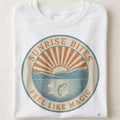SUNRISE BITES FEEL LIKE MAGIC | Fun Fishing T-Shirt - close up