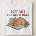 SOFT PATS FOR SLOW DAYS | Cozy T-Shirt for Senior Cat Parents - close up