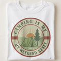 CAMPING IS MY WEEKEND RESET | Relaxed Camping T-Shirt - close up