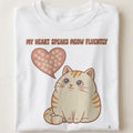 MY HEART SPEAKS MEOW FLUENTLY | Purrfect Cat Lover T-Shirt - close up