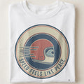 SPEED FEELS LIKE PEACE | Humorous Motorcycle T-shirt - close up