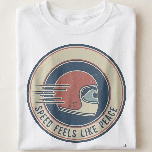 SPEED FEELS LIKE PEACE | Humorous Motorcycle T-shirt