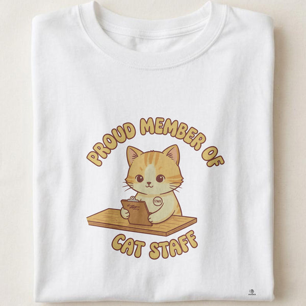 PROUD MEMBER OF CAT STAFF | Humorous Cat Lover T-Shirt