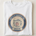 MY CAT MAKES ME BRAVE | Spooky Cat Owner T-Shirt - close up
