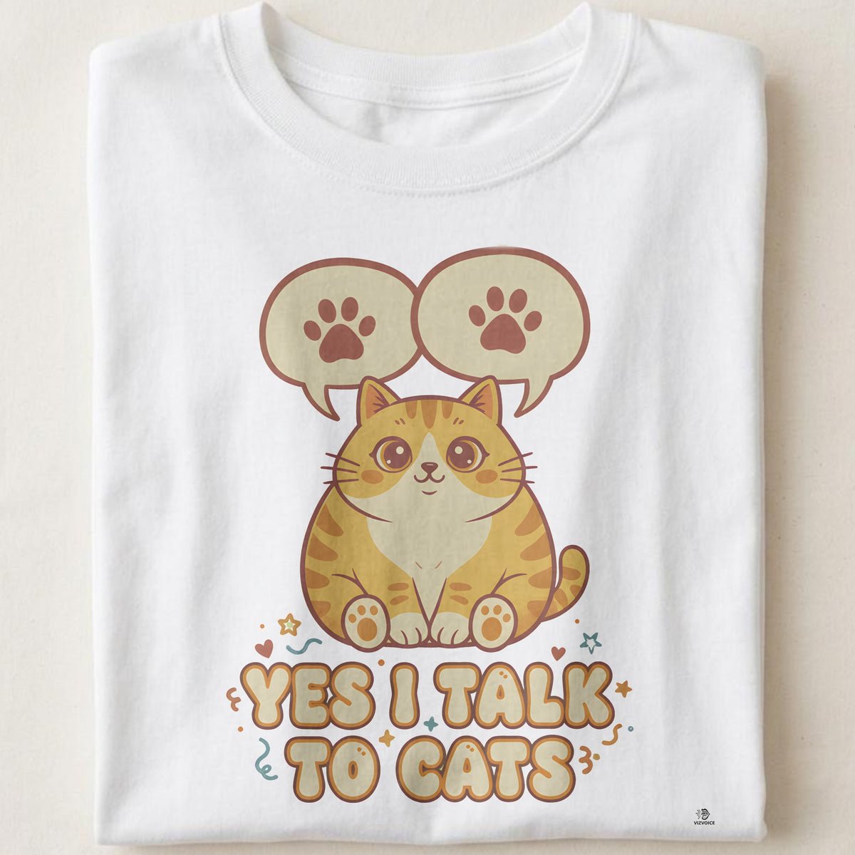 YES I TALK TO CATS | Humorous T-Shirt for Cat Lovers