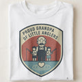 PROUD GRANDPA OF LITTLE ANGLERS | Humorous Fishing T-shirt - close up