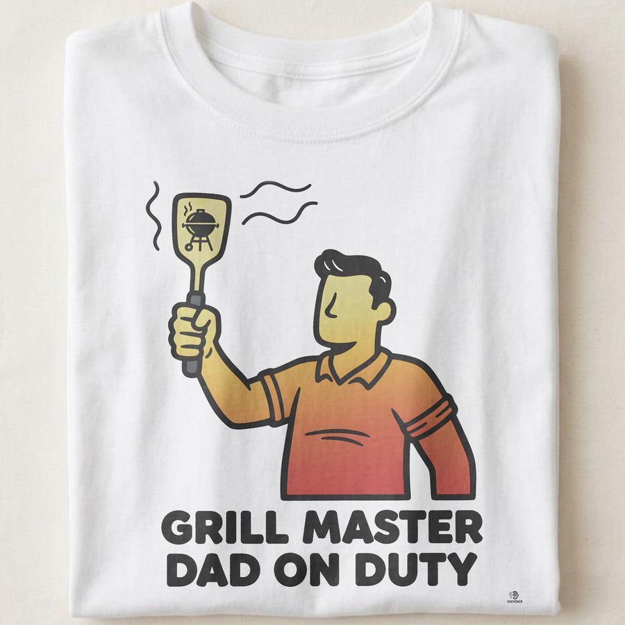 GRILL MASTER DAD ON DUTY | Humorous T-shirt for Dads