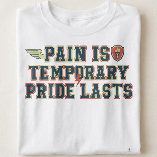 PAIN IS TEMPORARY PRIDE LASTS | Motivational Marathon Runner T-shirt