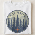 WILD PLACES | Adventurous Camping T-Shirt - close up