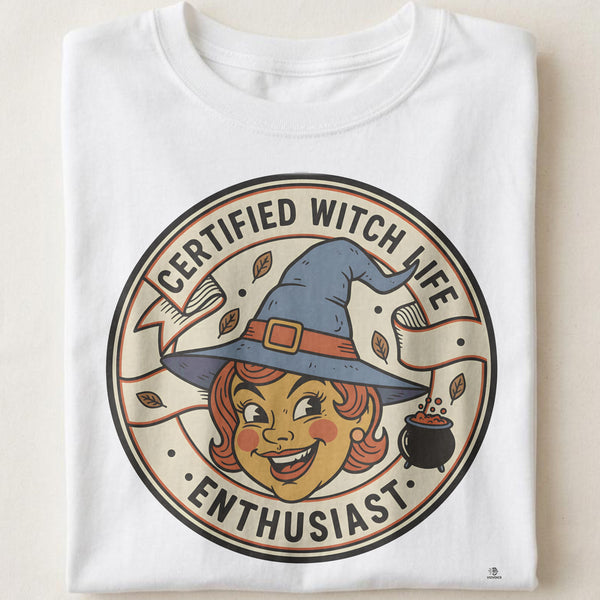 CERTIFIED WITCH LIFE ENTHUSIAST | Funny Halloween T-shirt