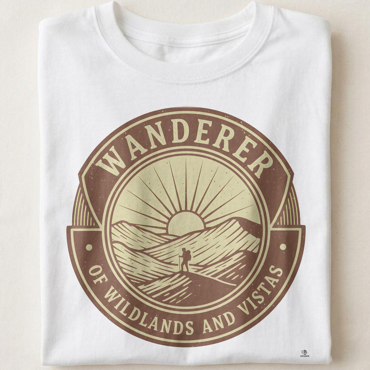 WANDERER OF WILDLANDS AND VISTAS | Adventurous Camping T-Shirt