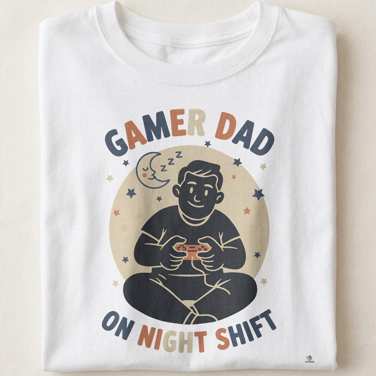 GAMER DAD ON NIGHT SHIFT | Funny T-Shirt for Gaming Dads