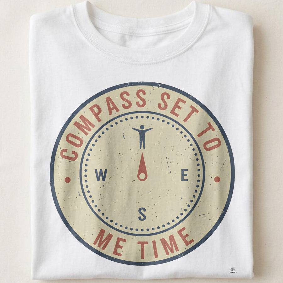 COMPASS SET TO ME TIME | Solo Hiking Life T-Shirt
