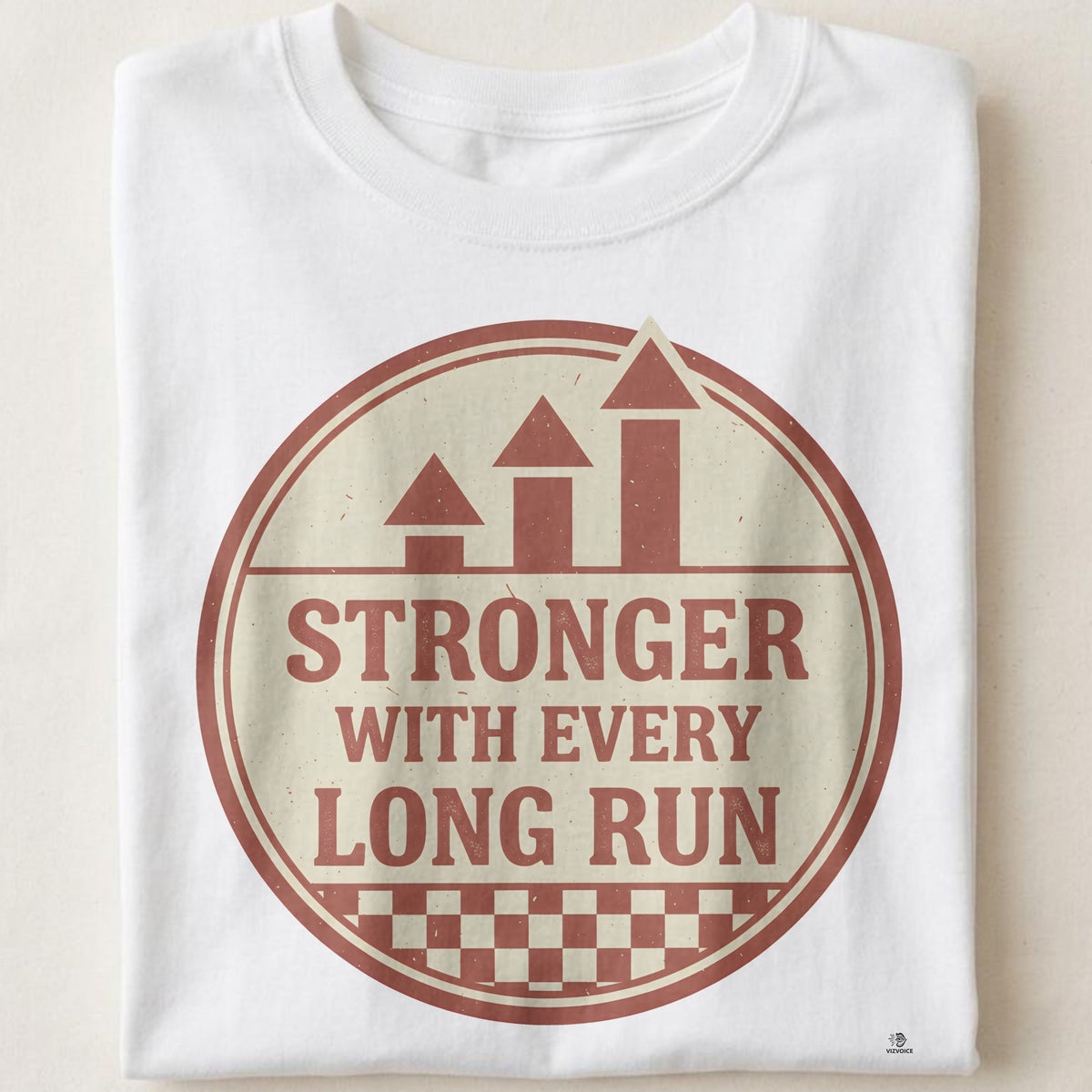 STRONGER WITH EVERY LONG RUN | Motivational Marathon T-Shirt