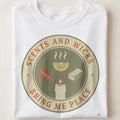SCENTS AND WICKS BRING ME PEACE | Funny Candle Making T-shirt - close up