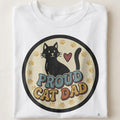 PROUD CAT DAD | Humorous T-Shirt for Cat Lovers - close up