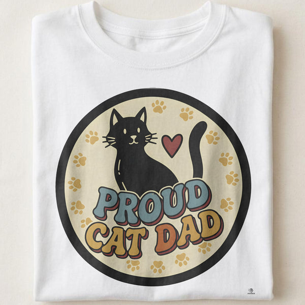 PROUD CAT DAD | Humorous T-Shirt for Cat Lovers