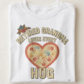 RETIRED GRANDMA LOVES EVERY HUG | Heartwarming Grandparent T-shirt - close up
