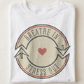 BREATHE IN STRESS OUT | Relaxed Yoga Life T-Shirt - close up