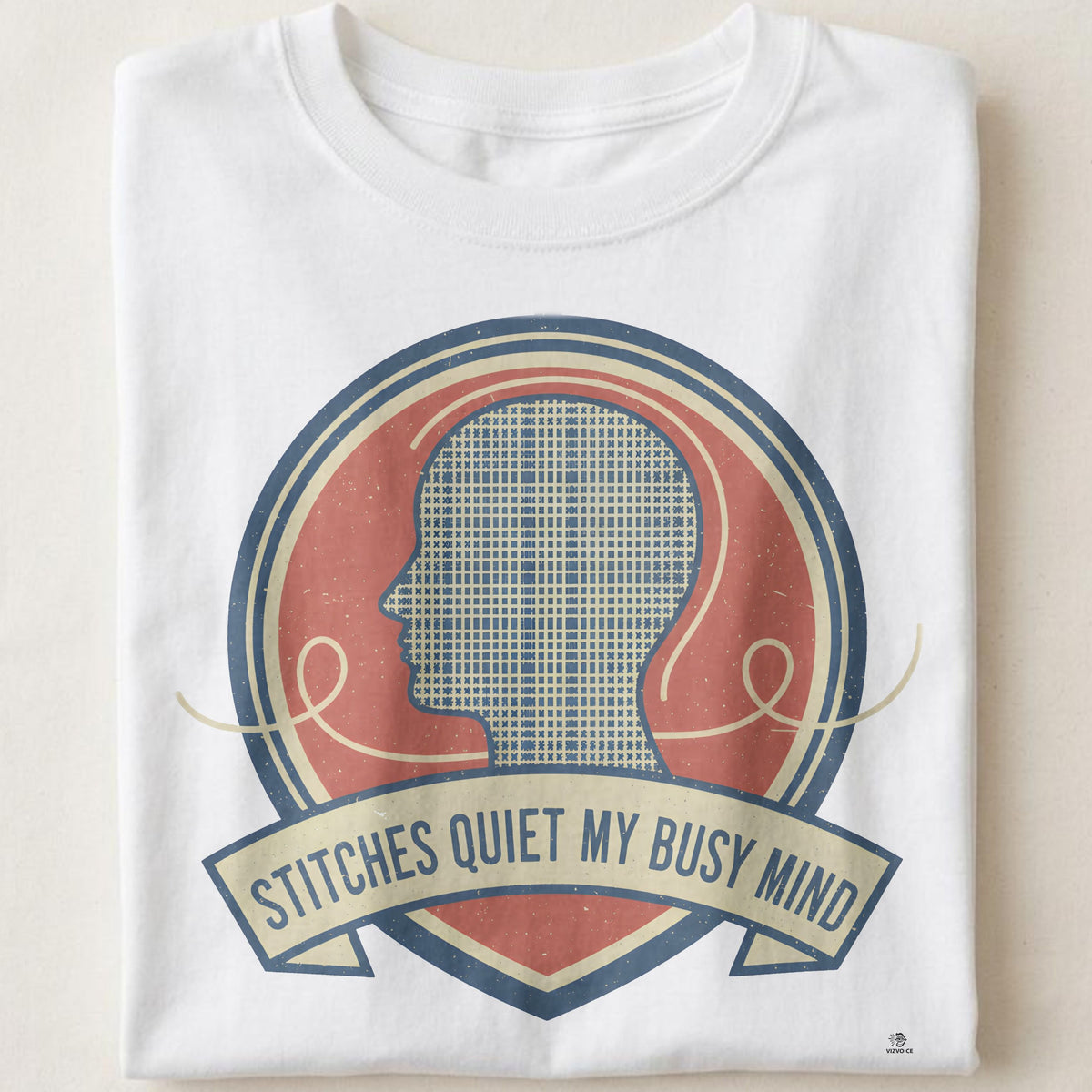 STITCHES QUIET MY BUSY MIND | Humorous Knitting T-Shirt