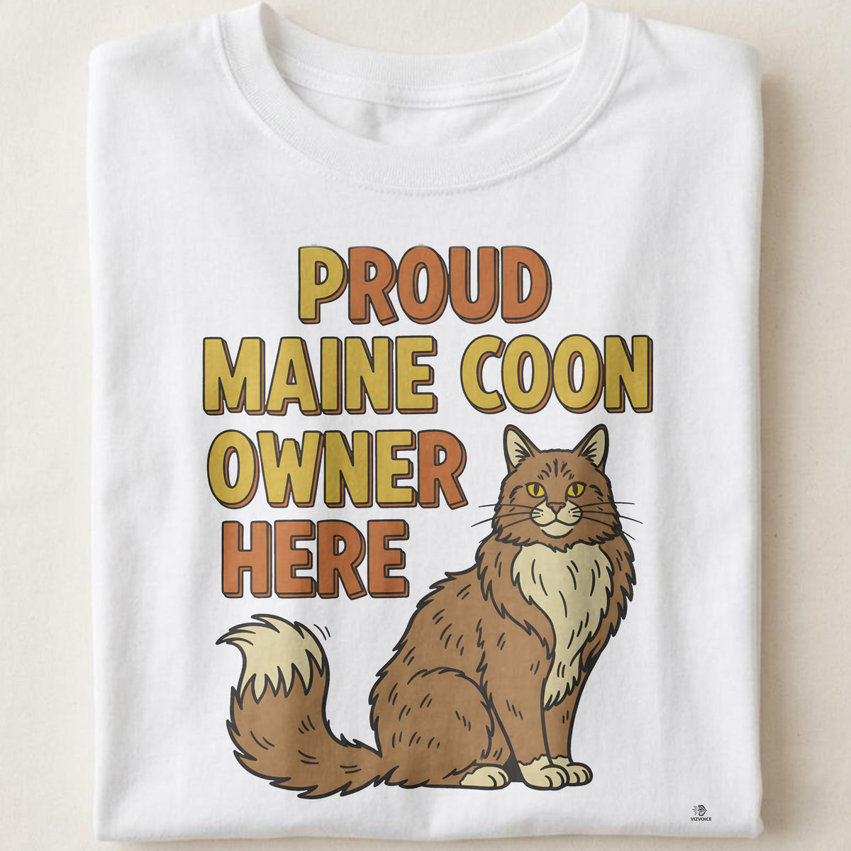 PROUD MAINE COON OWNER HERE | Funny Cat Lover T-shirt