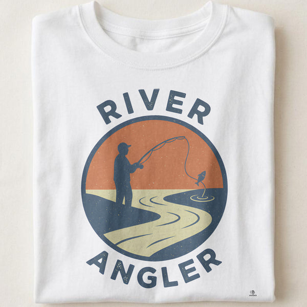 RIVER ANGLER | Humorous Fishing T-Shirt for River Enthusiasts