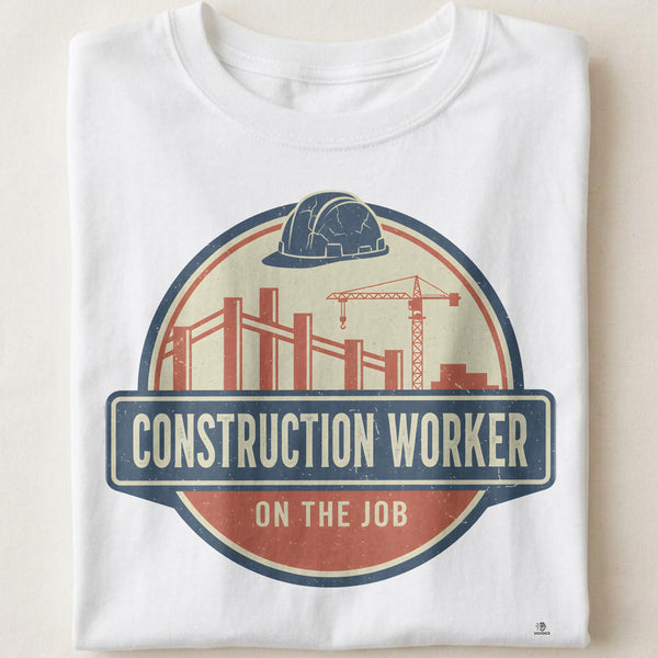 CONSTRUCTION WORKER ON THE JOB | Humorous Construction T-Shirt