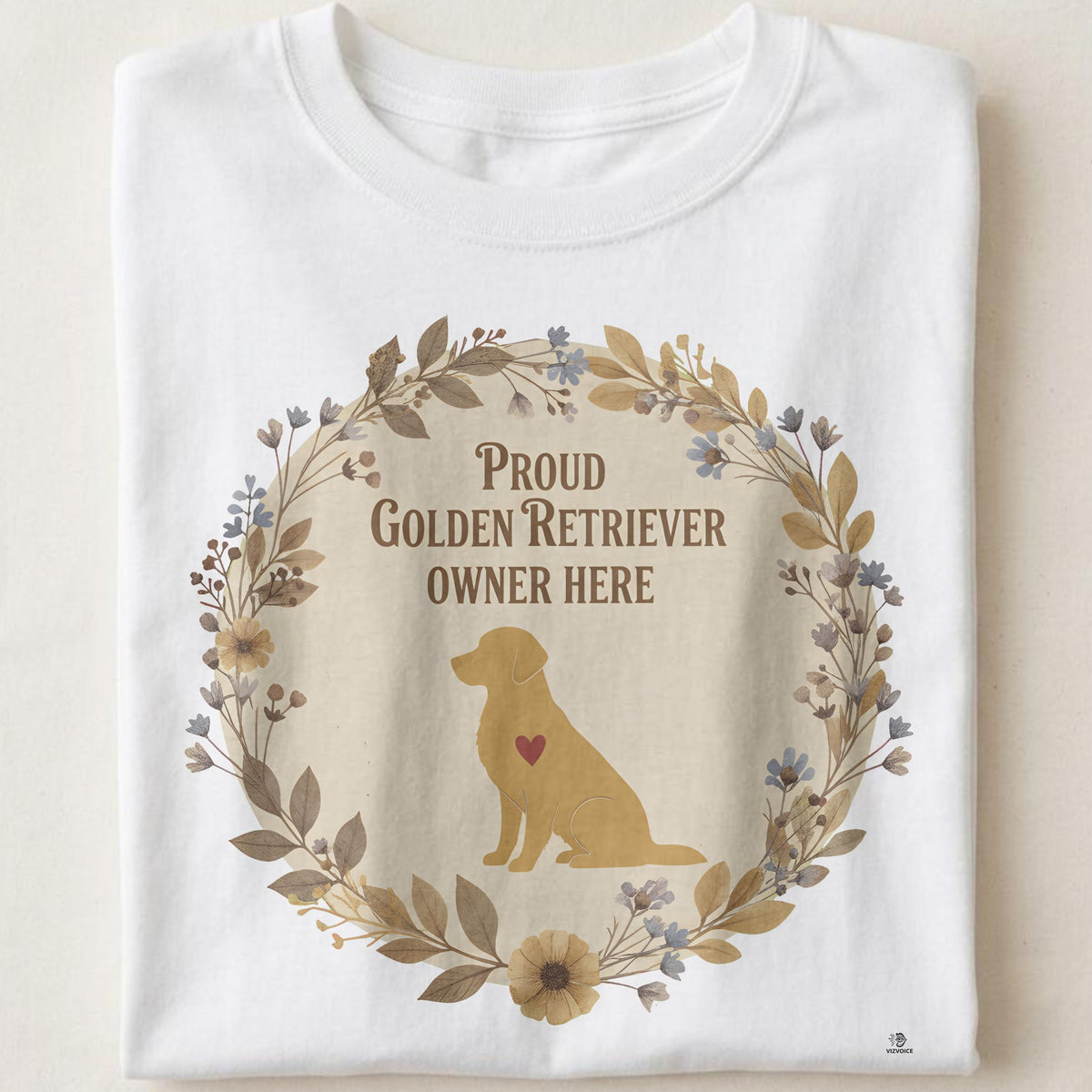 PROUD GOLDEN RETRIEVER OWNER HERE | Funny Dog Owner T-Shirt