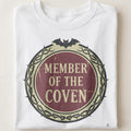 MEMBER OF THE COVEN | Spooky T-shirt for Vampire Fans - close up