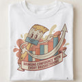 BRINGING CONFIDENCE WITH EVERY BRUSHSTROKE | Fun Art Teacher T-Shirt - close up