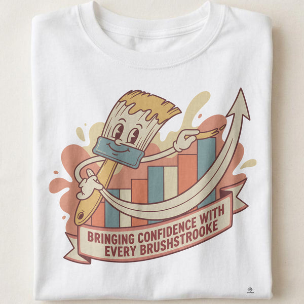 BRINGING CONFIDENCE WITH EVERY BRUSHSTROKE | Fun Art Teacher T-Shirt