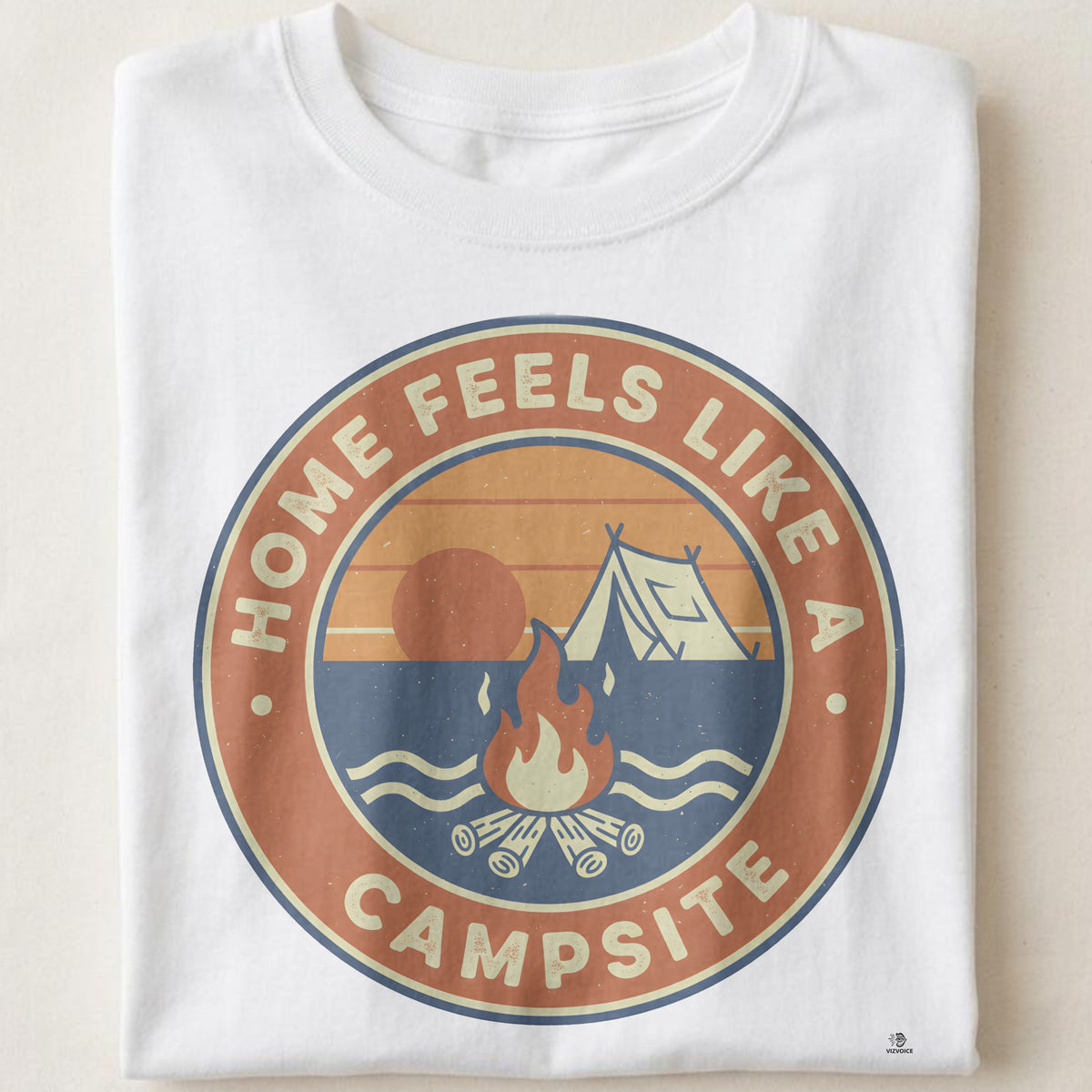 HOME FEELS LIKE A CAMPSITE | Cozy Camping Family T-Shirt