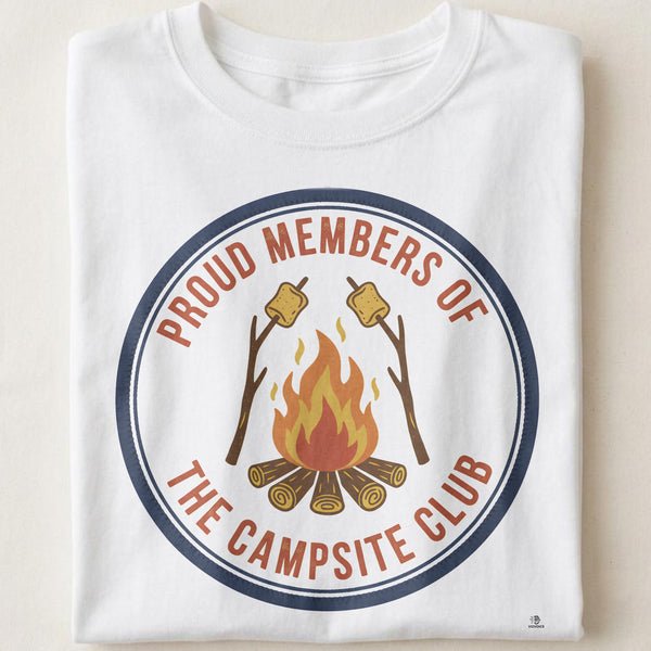PROUD MEMBERS OF THE CAMPSITE CLUB | Funny Camping T-Shirt
