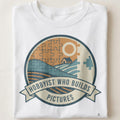 HOBBYIST WHO BUILDS PICTURES | Funny Puzzle Enthusiast T-Shirt - close up